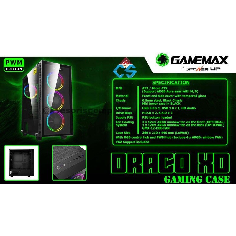 Casing Gaming Gamemax Draco