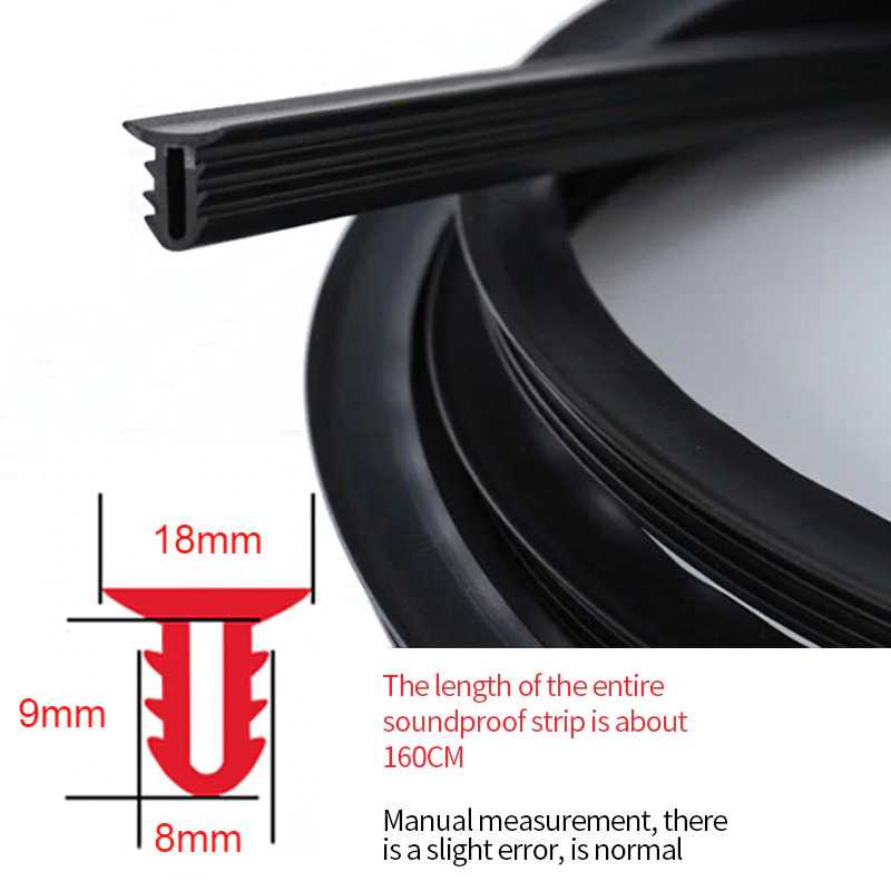 SEAMETAL Sealing Strip Sela Interior Mobil Sound Insulation 1.6M C3793-Hitam