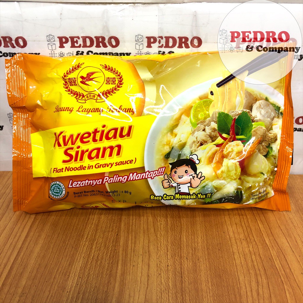 

Burung layang terbang instan kwetiau siram 80 gr - kuetiau flat noodle gravy instant