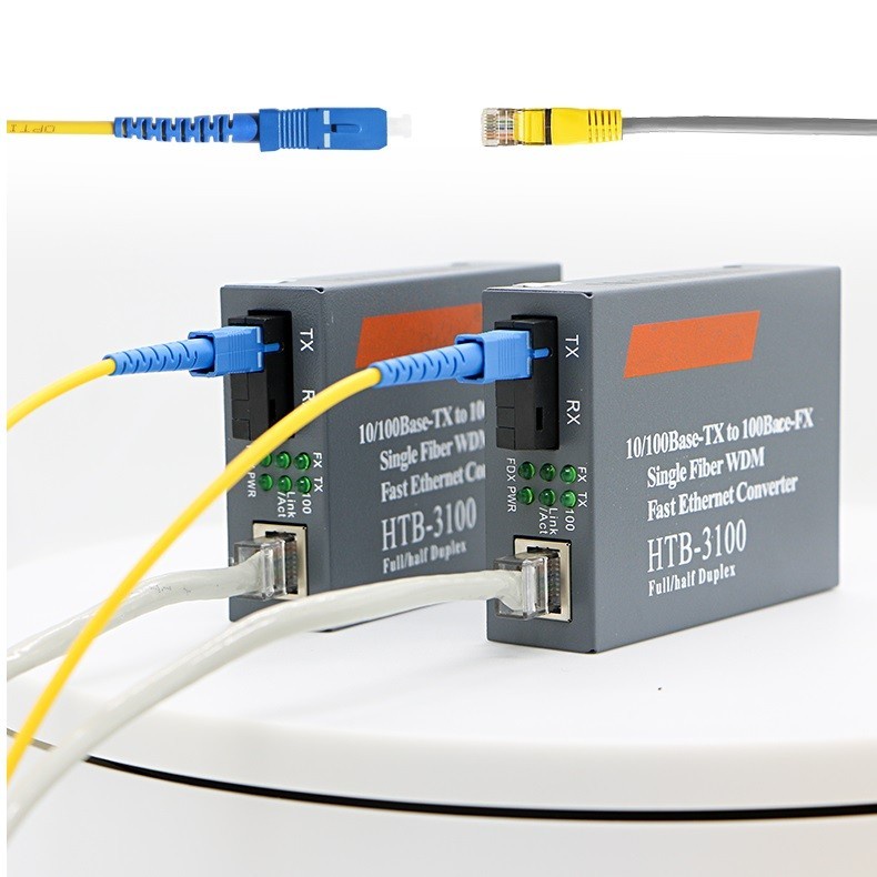 HTB-3100A/B 25KM NetLINK 10/100Mbps Single-Fiber Optical Device Media Converter Kabel Optical