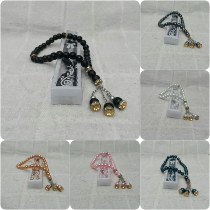 Tasbih mutiara 33 pembatas gold / tasbih mutiara 33 / tasbih 33 / tasbih murah