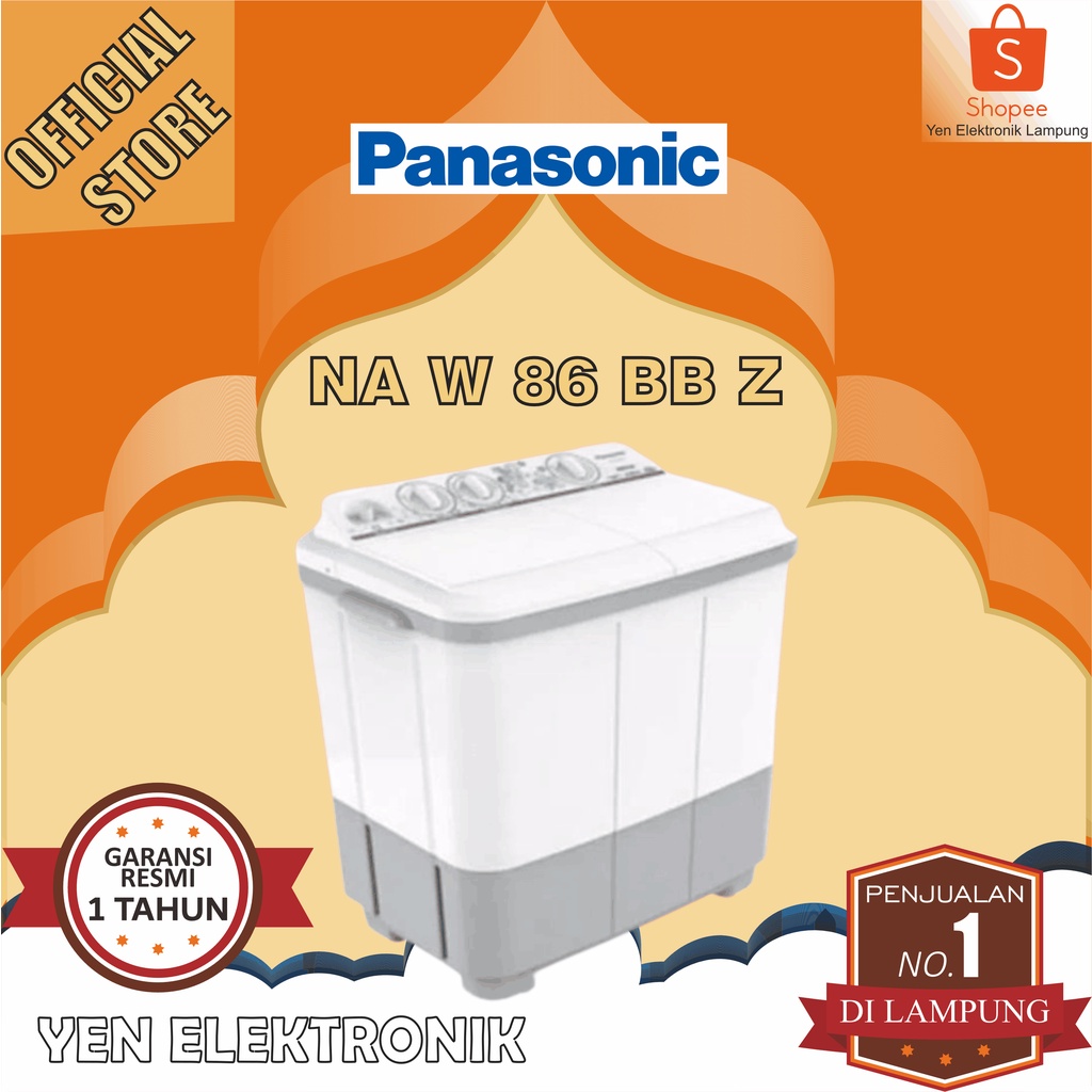 Mesin Cuci PANASONIC 2 TABUNG 8 KG 86BB Garansi Resmi PANASONIC 1 Tahun