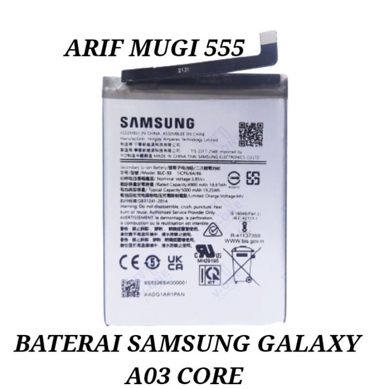 Baterai Battery Batrai Batu Batre Samsung galaxy A03 CORE Original