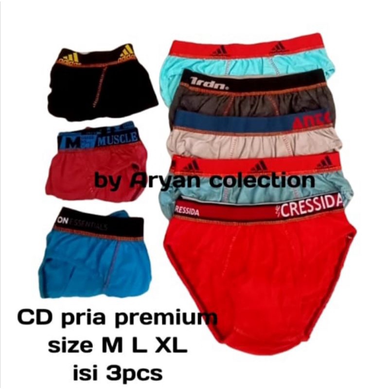 CD pria segitiga//celana dalam pria //isi 3pcs random