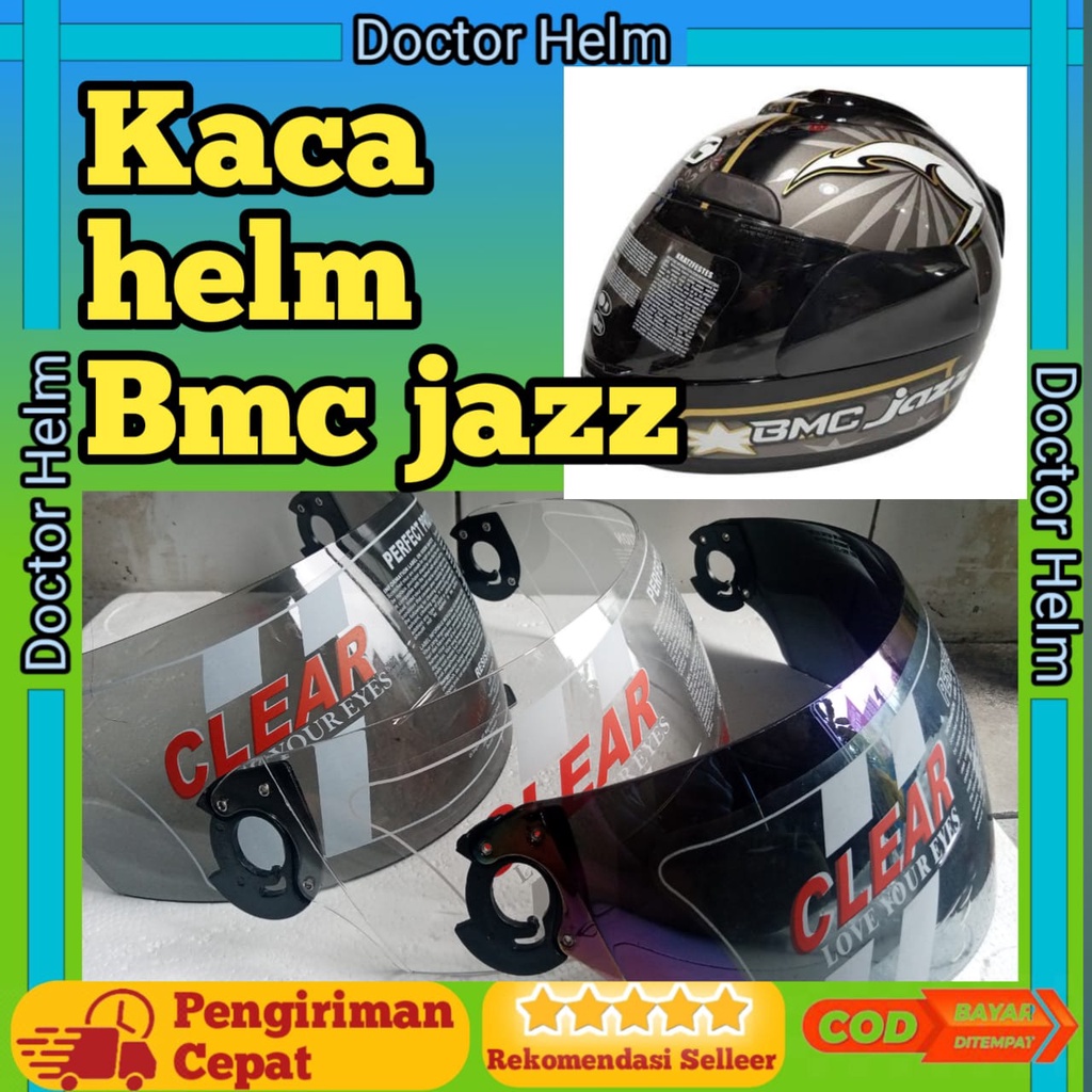 KACA HELM MURAH - VISOR HELM FULL FACE BMC JAZZ PELANGI RAINBOW / MDS 201 / GM CRUSER / MAZ GT PRO /