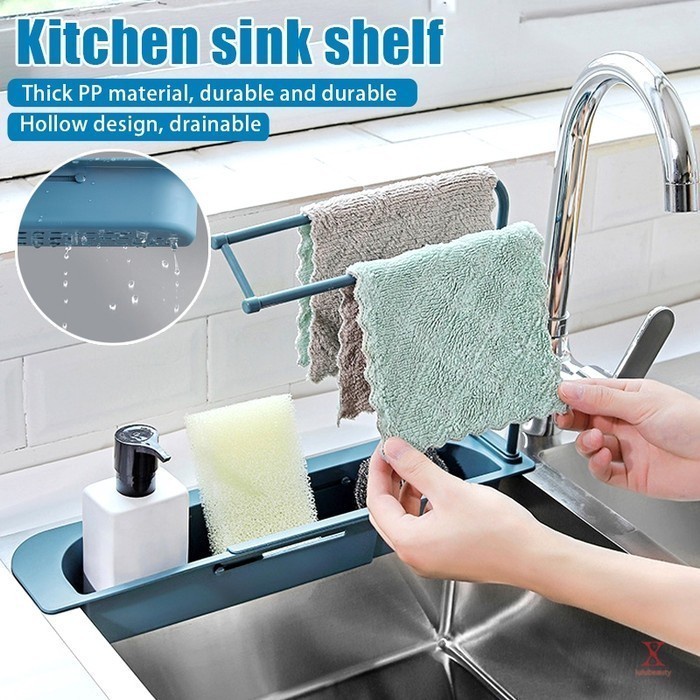 CEV Rak Holder Telescopic Sink Drain / Kitchen Sink Shelf