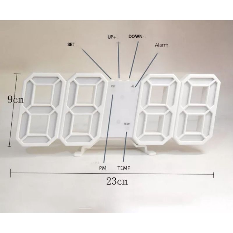 Jam Digital Led 3D Untuk Dekorasi Dinding Atau Meja