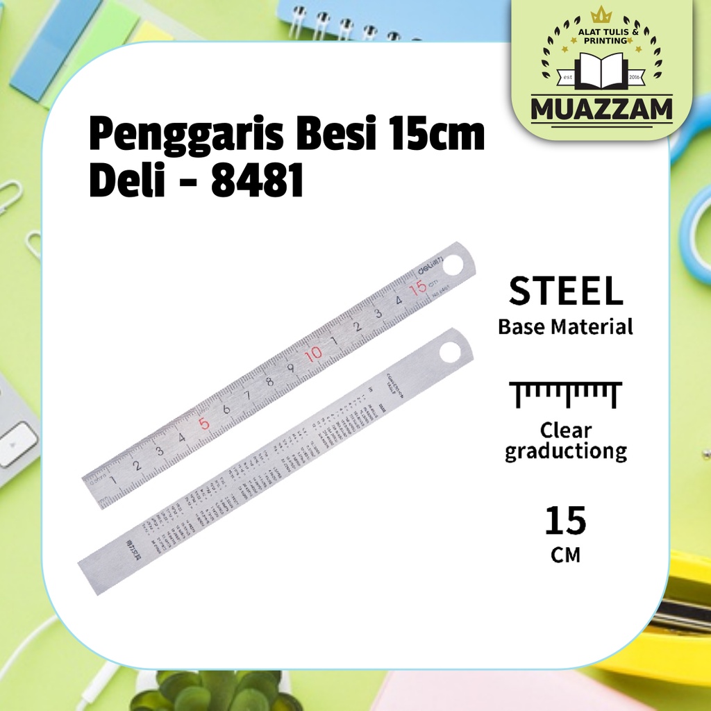 

Deli Penggaris Besi 15cm - 8481