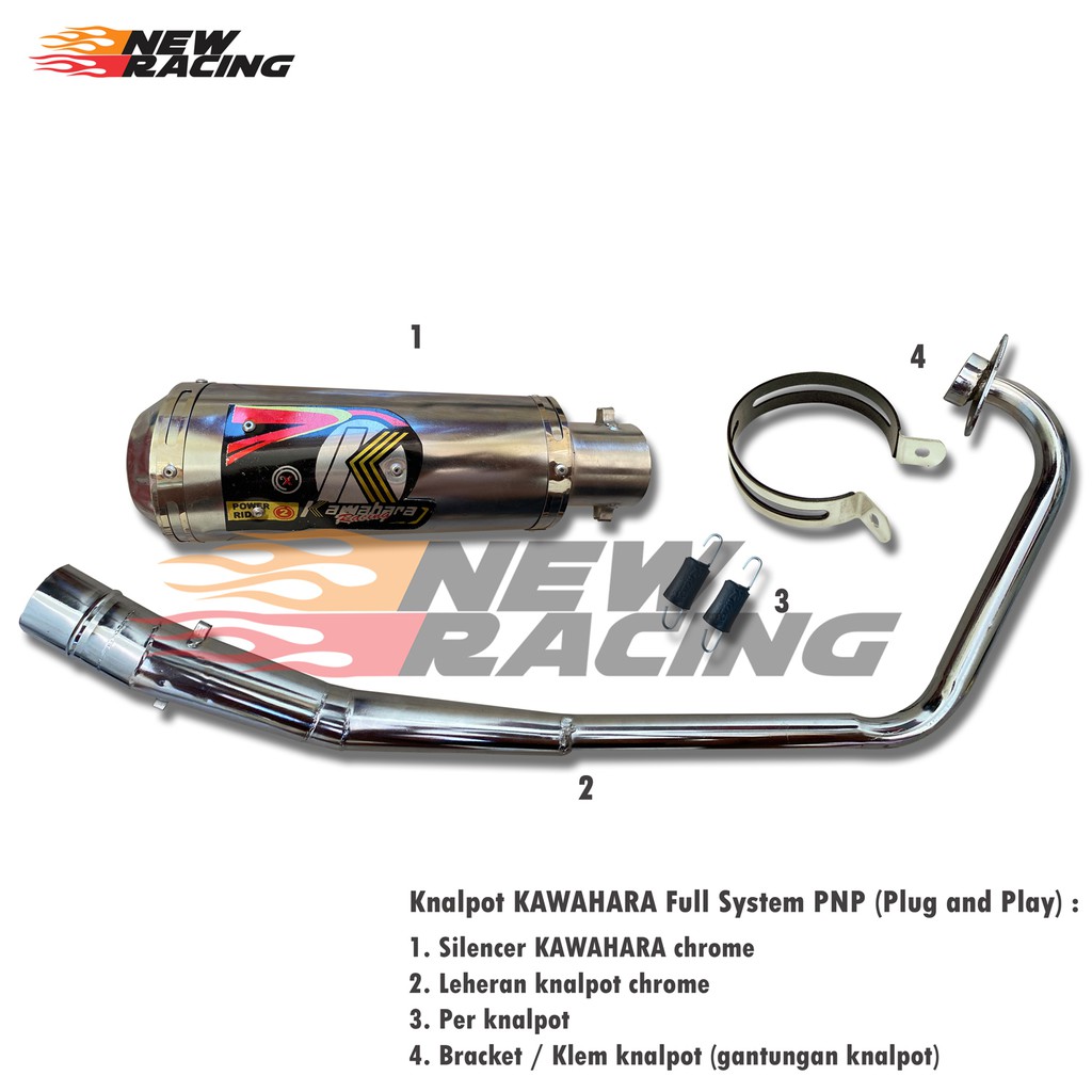 Knalpot Kawahara Jupiter MX Satria FU 150