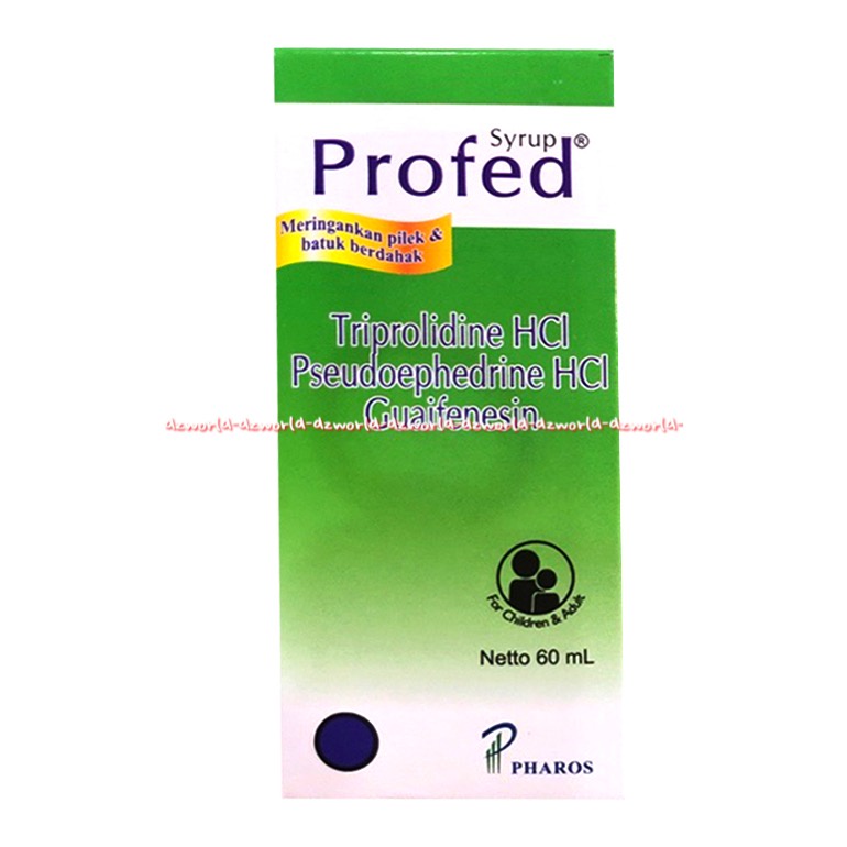 Profed Syrup Triprolidine HCL 60ml Profed DMP Obat Pilek Flu Batuk Gatal Kering Berdahak Profeddmp Profet Merah Hijau Red Green