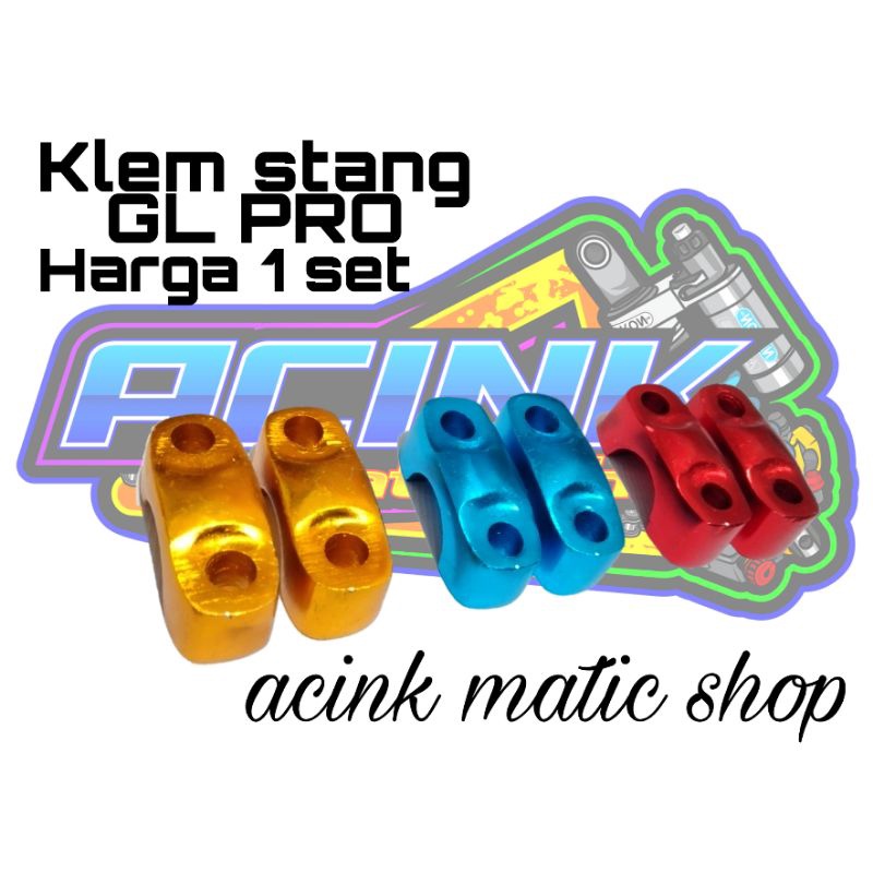 Klem stang stir GL Pro 1 set sepasang hitam