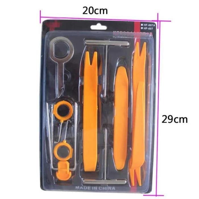 Tool Set Isi 12 Door Clip Trim Pry Tools Alat Congkel Pembuka Panel Audio Mobil Multifungsi