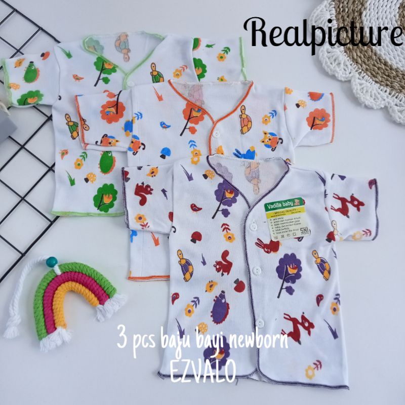 Baju bayi newborn 3 pcs corak terbaru