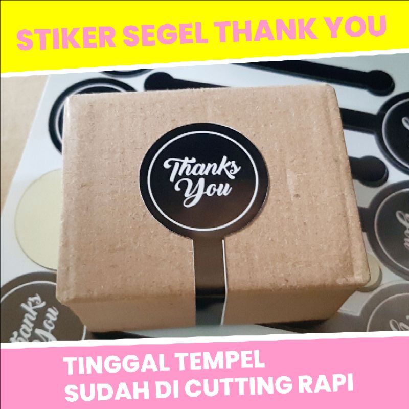 stiker segel thank you/sticker panjang toples/stiker segel produk