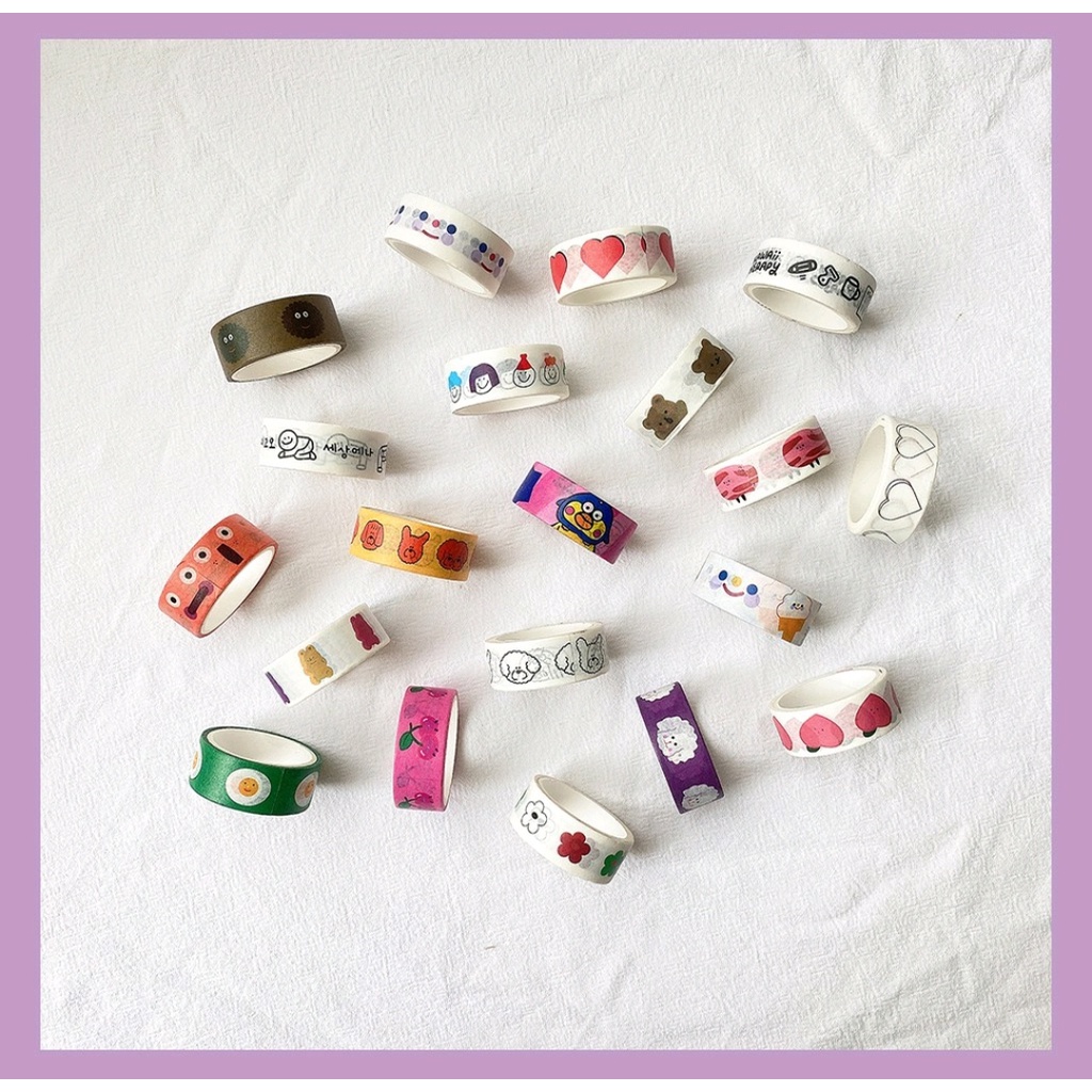 

Korean Style Washi Tape Cute Masking Tape DIY Home Decor Journal Scrapbooking