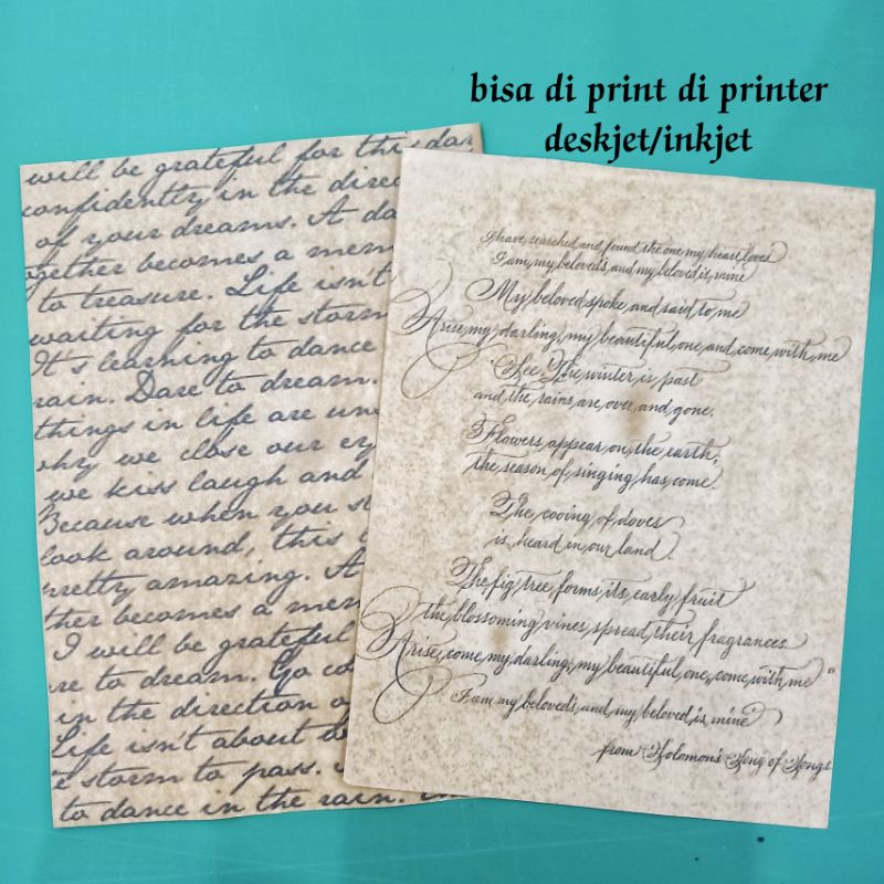 Vintage old paper - tea dyed paper untuk scrapbook journaling tool-4