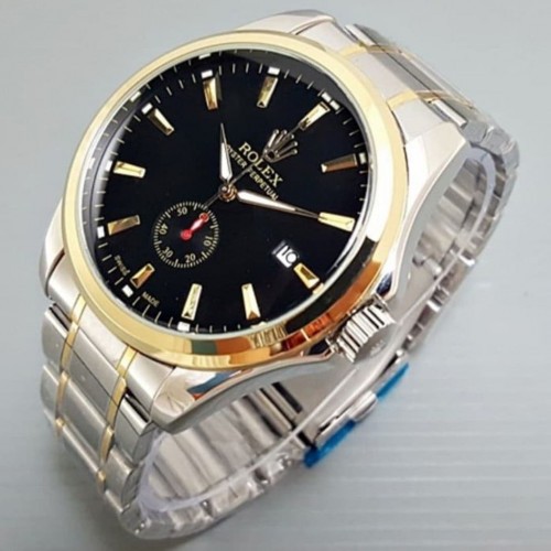 Jam Tangan Pria Arloji pria Rolex Automatic Second Bawah Aktif Rantai Steinles murah berkualitas