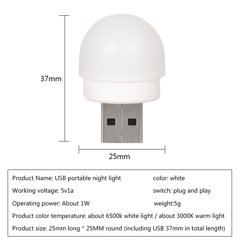 Vivi Lampu Baca USB Bentuk Jamur Kecil Lucu Proteksi Mata Untuk Wanita