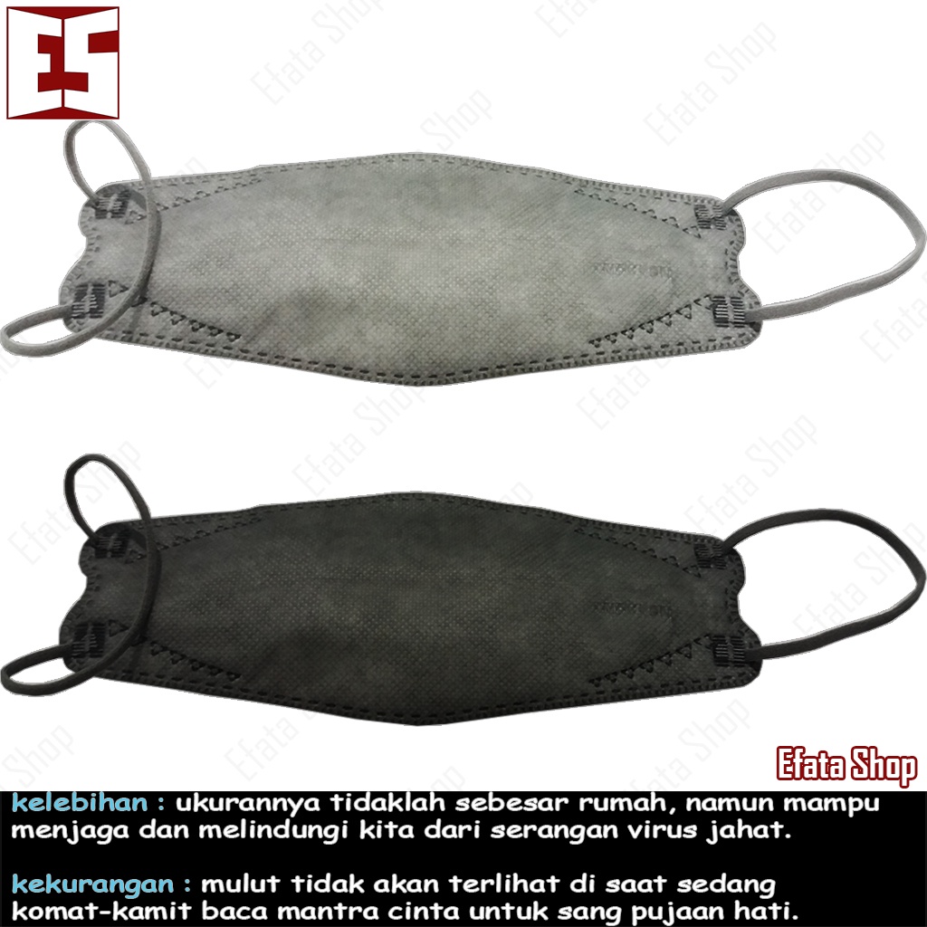 Mouson - Masker KF94 4Ply (Warna Tali Senada - 1 Pack Isi 10 Pcs)
