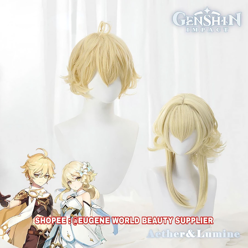 READY STOCK - RAMBUT PALSU WIG CEWE CEWEK WANITA COWO COWOK PRIA PANJANG LURUS PANJANG KEPANG BLONDE