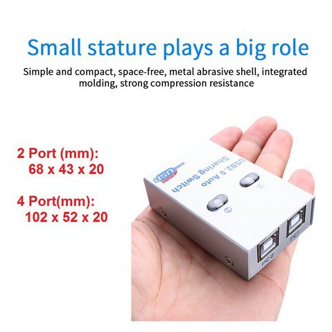 ITSTORE Auto Switch Usb Printer 2 Port 2Port 4 Port 4PORT Sharing Switcher USB 2.0 Printer Kable Manual Otomatis 3M