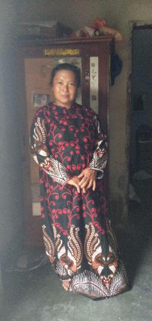 Ms Gamis Batik Sriwedari Maxi Super Jumbo Xxxl Ld 120 Bumil/busui Katun Sogan..