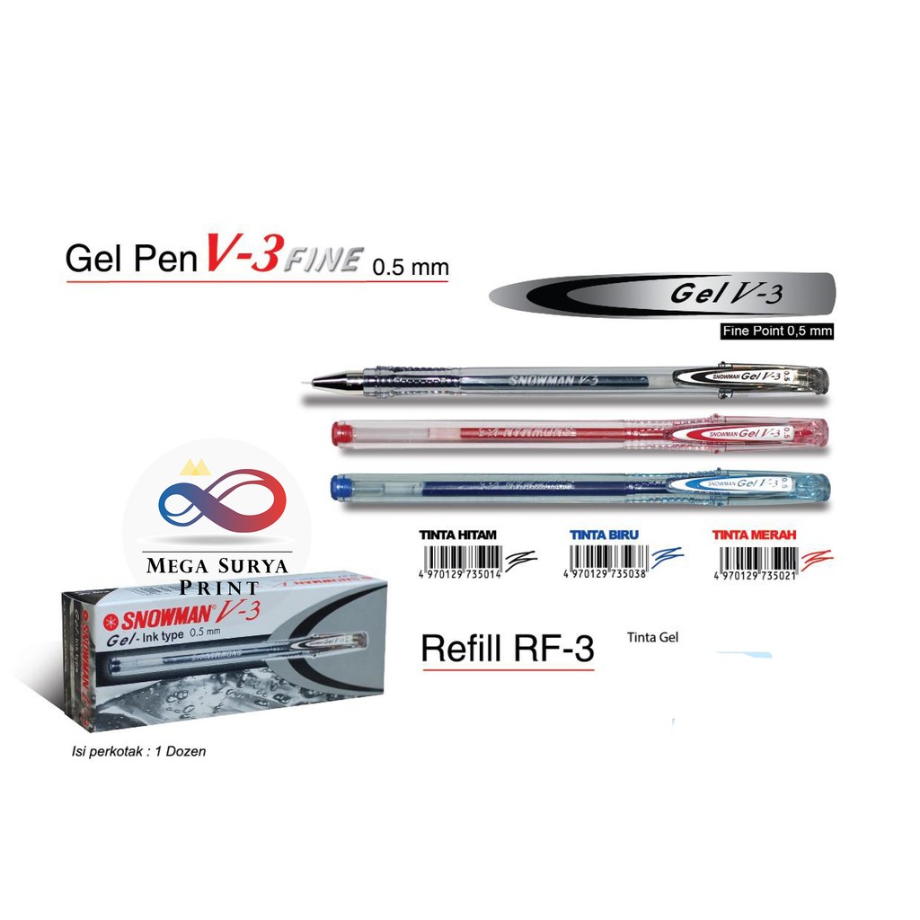 

Snowman Ballpoint Gel v-3 0,5mm