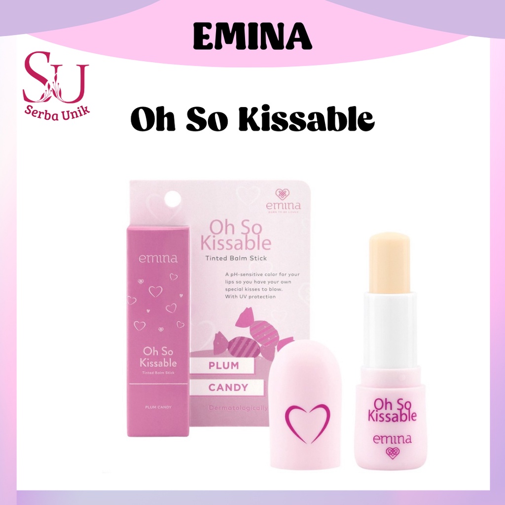 Emina Oh So Kissable Tinted Balm Stick 3.4g | Lip Balm | Pelembab Bibir