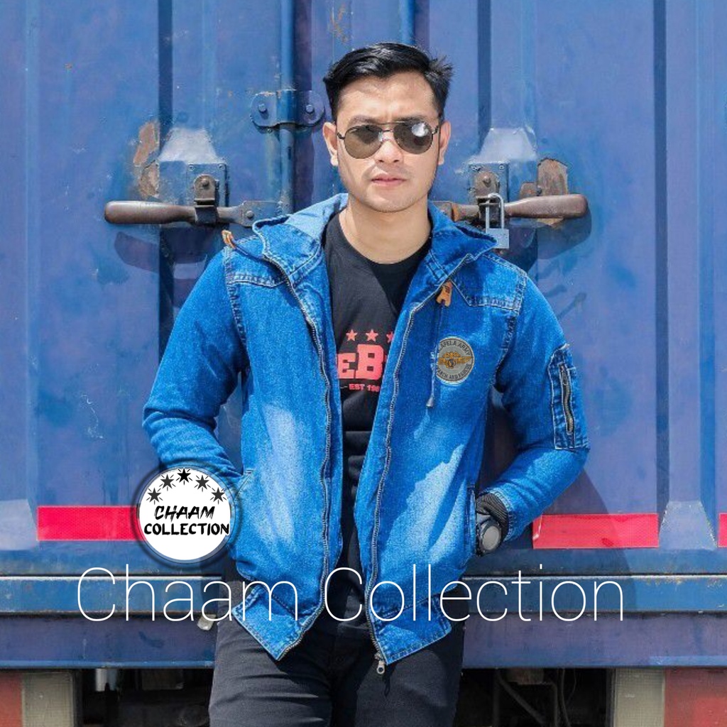 Best Seller Jaket Jeans Bomber Kupluk|Jaket Jeans Denim Casual Pria|Jaket Jeans New Fashion