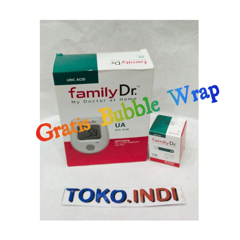 Paket Alat Tes Uric Acid Family Dr/Family Dr Total Uric Acid Meter/Alat Tes Asam Urat+Stik/Alat Tes Asam Urat Family Dr