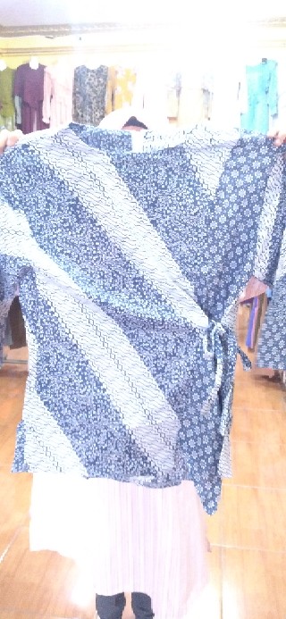 Tey-17 Batik Wanita Asj Sa Hrb026 Kenongo Kemeja Tosca Pendek