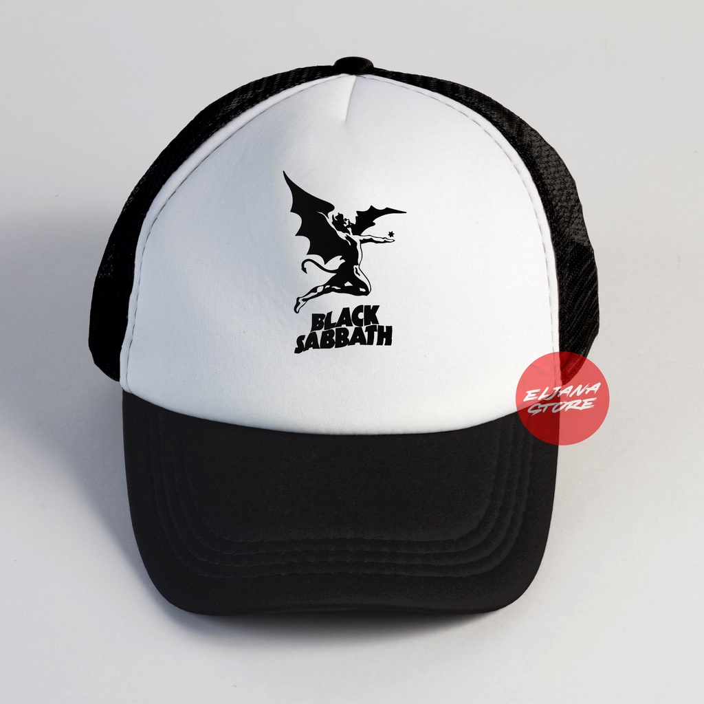 Topi Black Sabbath / Topi Band / Black Sabbath / Topi Jaring Distro / Topi Premium / Topi Sablon / Elcustom