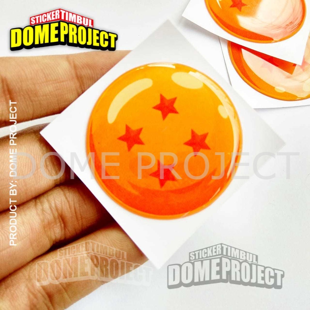 Stiker Motor Timbul EMBLEM DRAGON BALL 4 STAR STICKER MOTOR AKSESORIS HELM