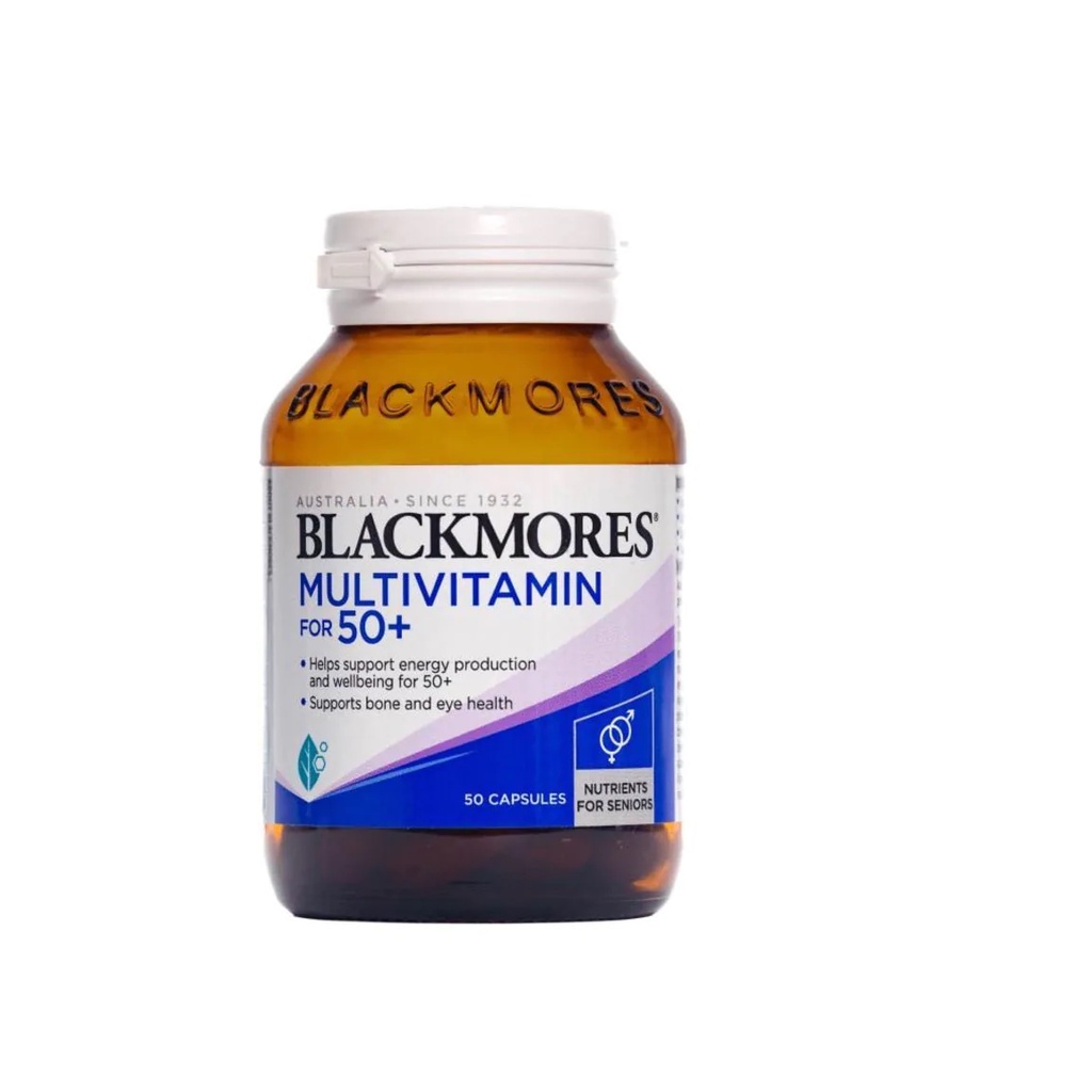 BLACKMORES Multivitamin for 50+ Nutrient Capsules for Seniors (Helps Support Eye + Bone Heatlth + En