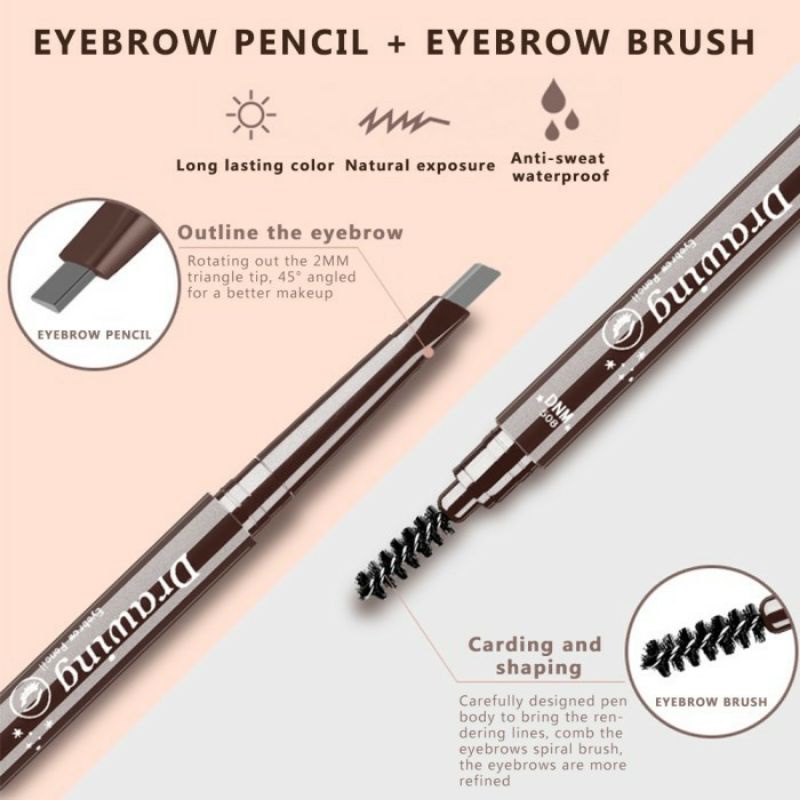 Eyebrow DNM Eyebrow Putar Eyebrow Otomatis Pensil Alis Kosmetik Mata