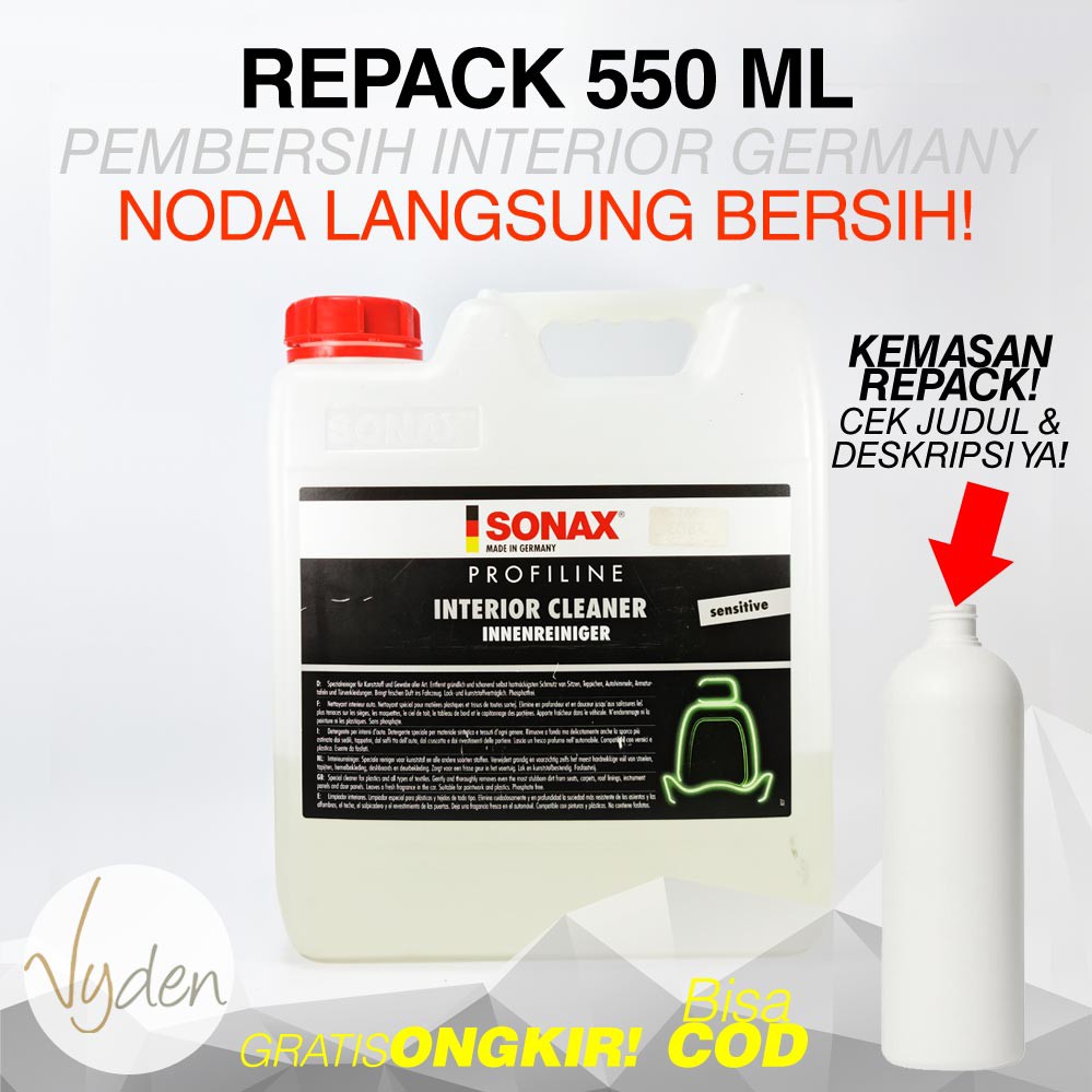 SONAX Profiline Interior Cleaner 550ml Spray Konsentrat Pembersih Interior Mobil Plastik Kulit Vinyl