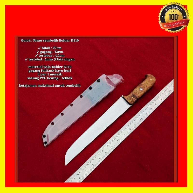PISAU SEMBELIH SUPER TAJAM BOHLER K 110 KETAJAMAN MAKSIMAL