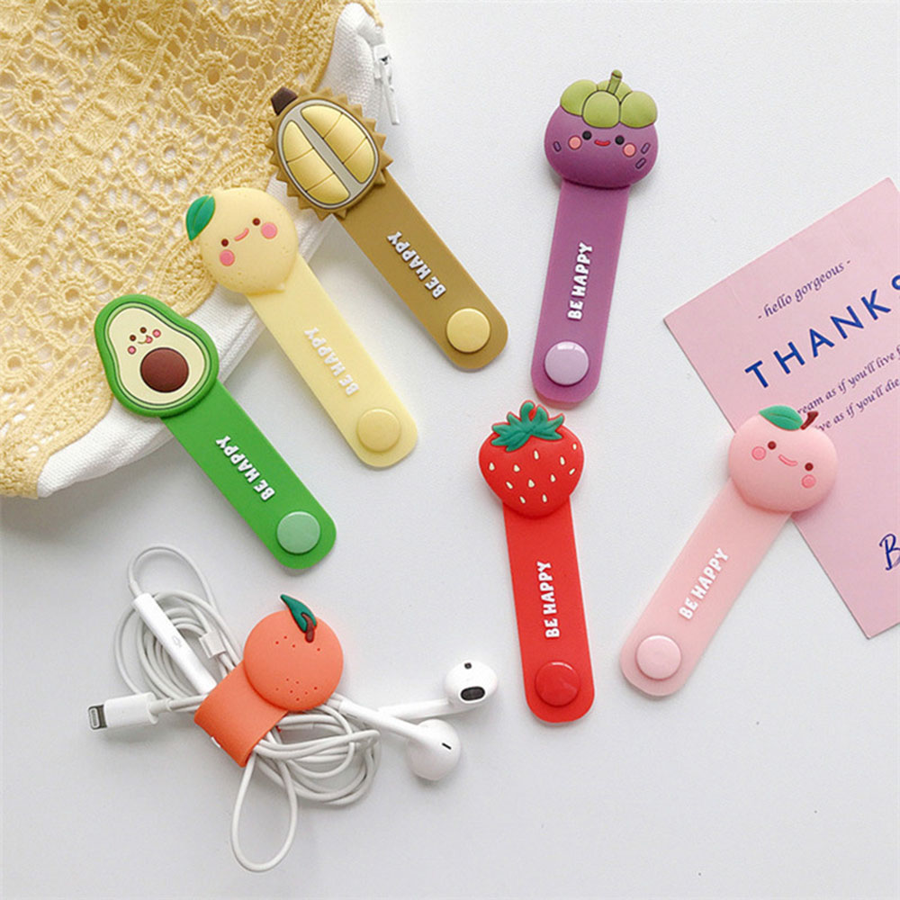 【TERSEDIA &amp; COD】Cute Fruit Flower Cable Winder Cable Organizer Winder Wire Protector Marker Holder Cover