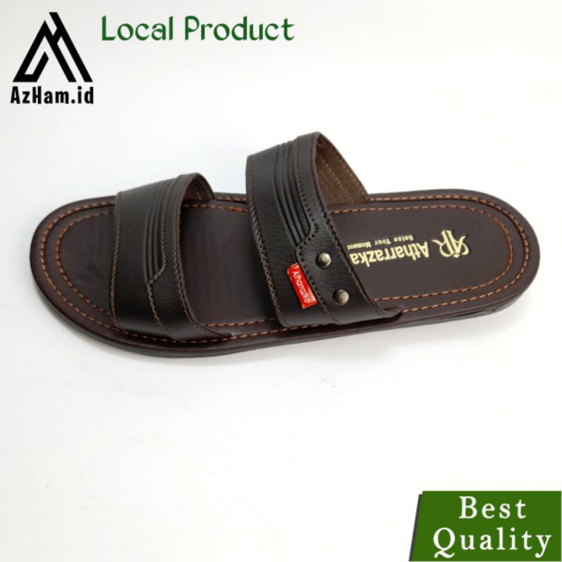 Sandal Kulit Pria | Sandal Slop kulit | Sandal Slop Pria (ban dua)-3
