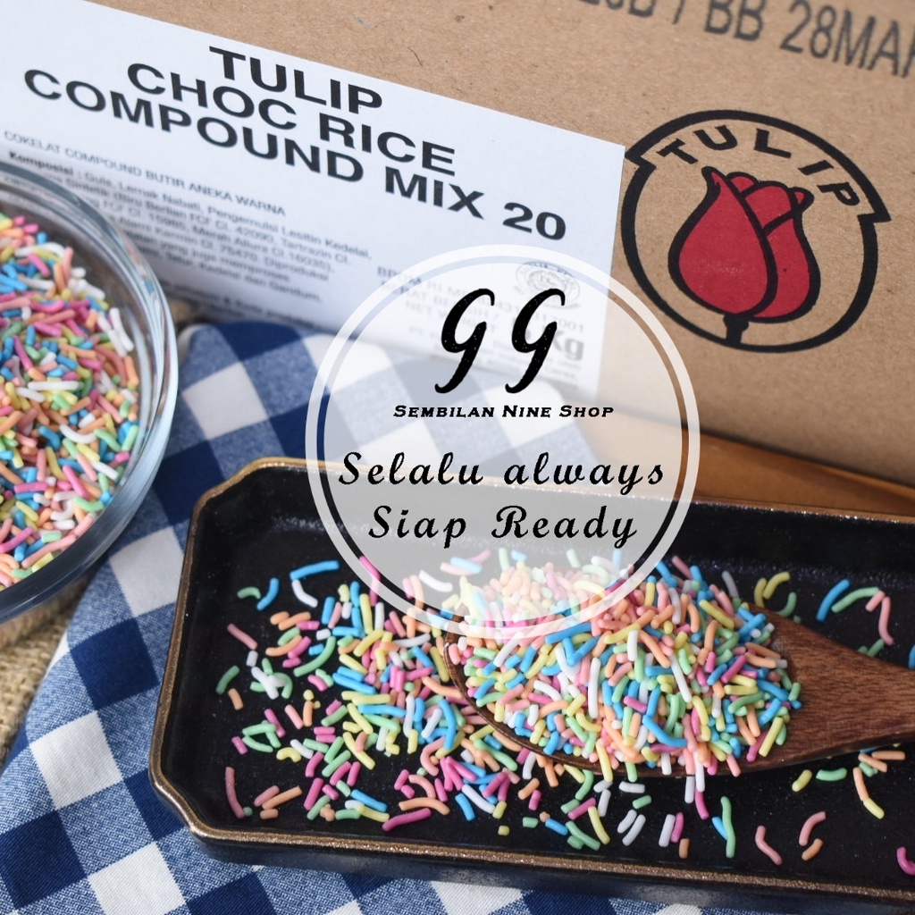 

TULIP Chocorice MIX RAINBOW 1 KG Meises Meses Ceres Warna Warni