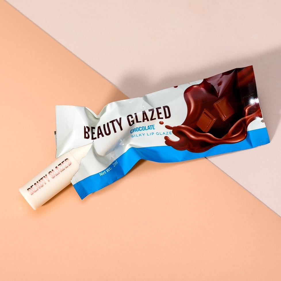 (READY &amp; ORI) Beauty Glazed Chocolate Chipblue coklat Silky Lip Glaze Lipstick 1PCS - BIRU B35 B 35