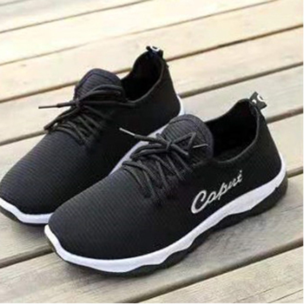 GISF Cathlyn Sepatu Sneakers Import Fashion Wanita Korea 2022 - Real Pic-HITAM