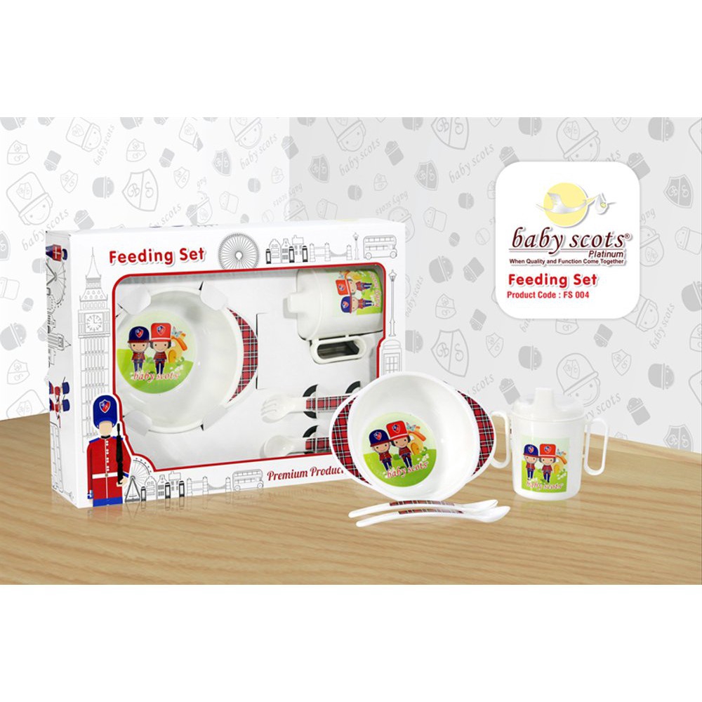 Baby Scots Feeding Set Fs-004 / Perlengkapan Makan Set / Tempat Makan Bayi