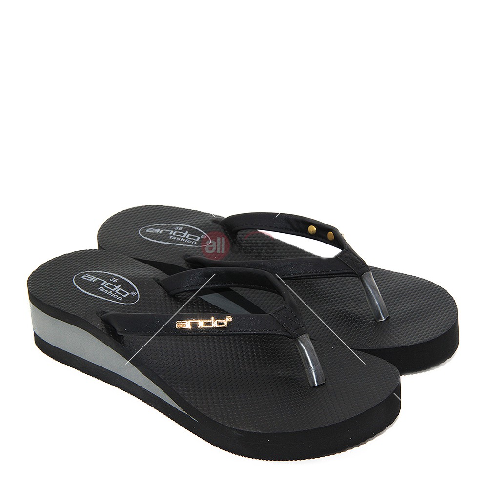 Ando Sandal Jepit Wedges Wanita Willona Size 36-40