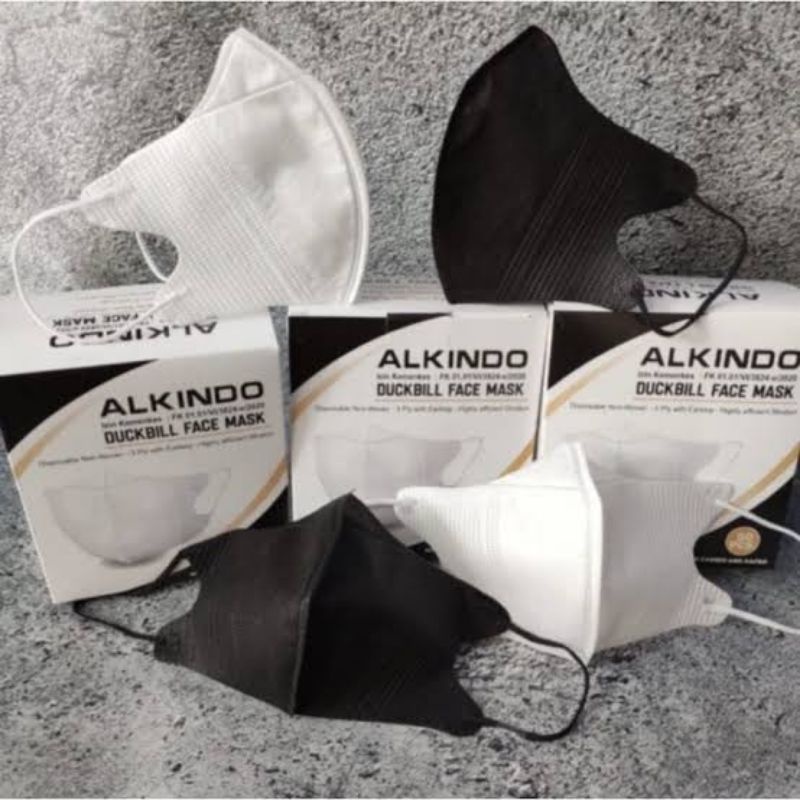 Masker duckbill alkindo model sensi korea import 3ply isi 50pcs / masker duckbill