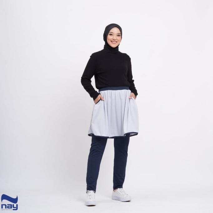 Celana Legging Rok Pants Sport Sporty Hijab Panjang Olahraga