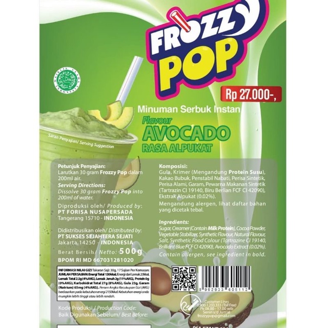 Bubuk Minuman Frozzy pop