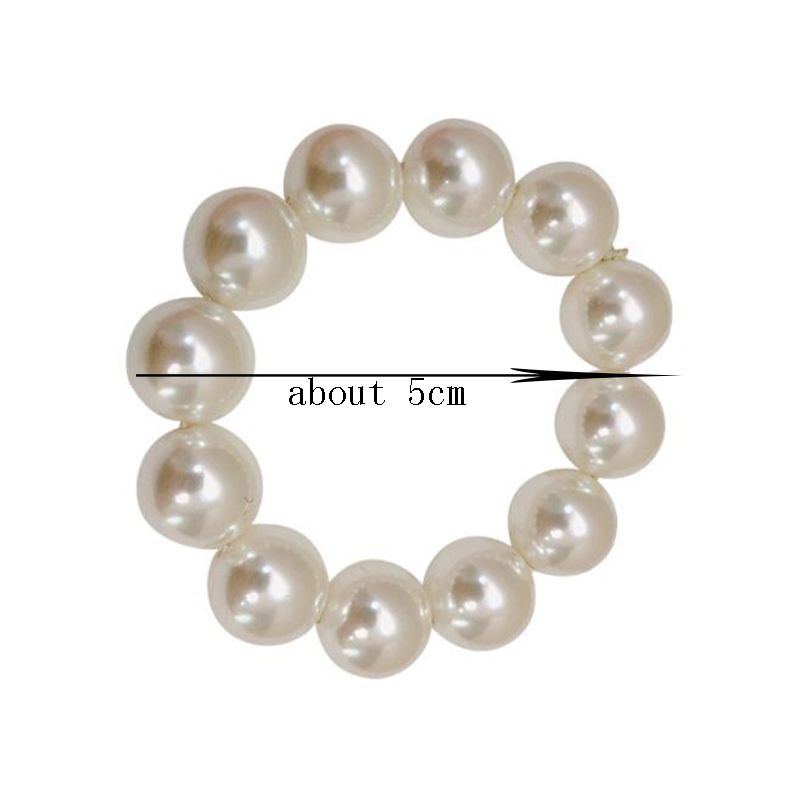 2in1 Korean Pearl Hair Ring Scrunchie Bracelet Ikat Rambut Cepol Mutiara Bisa Jadi Gelang Elastis Korea Hairband Hairpiece Headpiece