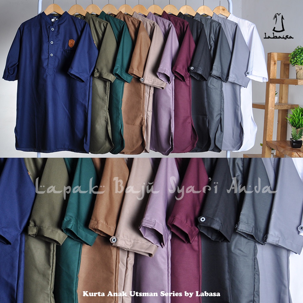 Kurta Anak Laki Polos Toyobo | Utsman Series | Gamis Anak Laki | Perkiraan Usia 2-7 tahun | Bisa COD