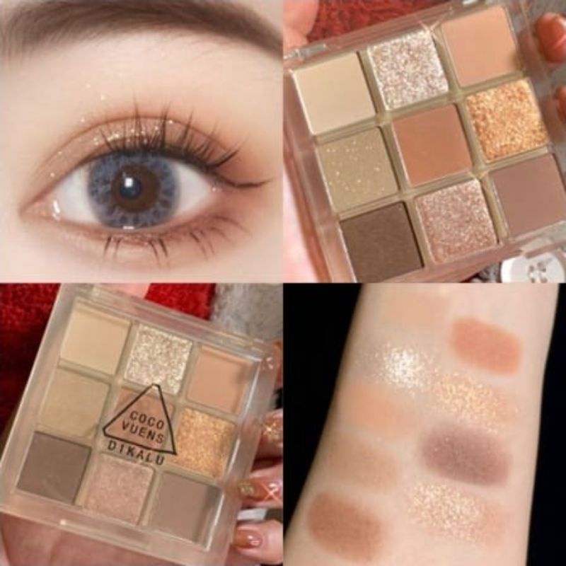 Medan Termurah Korean eyeshadow Glitter pallete Dikalu coco venus matte eyeshadow